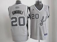 San Antonio Spurs -20 Manu Ginobili Grey Alternate Stitched NBA Jersey