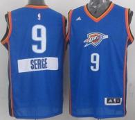 Oklahoma City Thunder -9 Serge Ibaka Blue 2014-15 Christmas Day Stitched NBA Jersey