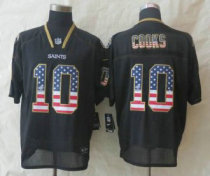 New Nike New Orleans Saints -10 Brandin Cooks USA Flag Fashion Black Elite Jersey