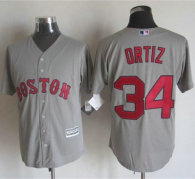 Boston Red Sox #34 David Ortiz Grey New Cool Base Stitched MLB Jersey