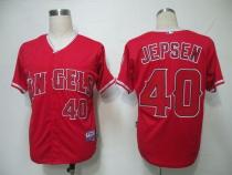 Los Angeles Angels of Anaheim -40 Kevin Jepsen Red Cool Base Stitched MLB Jersey