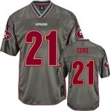 Nike San Francisco 49ers #21 Frank Gore Grey Men‘s Stitched NFL Elite Vapor Jersey