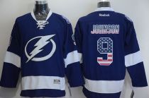 Tampa Bay Lightning -9 Tyler Johnson Blue USA Flag Fashion Stitched NHL Jersey