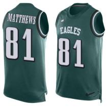 Nike Eagles -81 Jordan Matthews Midnight Green Team Color Stitched NFL Limited Tank Top Jersey