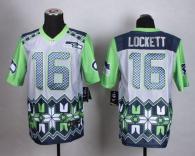 Nike Seattle Seahawks #16 Tyler Lockett Grey Men's Stitched NFL Elite Noble Fashion Jersey