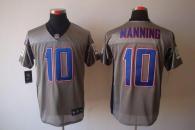 Nike New York Giants #10 Eli Manning Grey Shadow Men's Stitched NFL Elite Jersey
