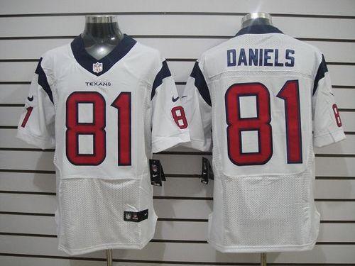 Nike Houston Texans #81 Owen Daniels White Men's Stitched NFL Elite Jersey