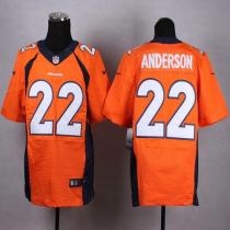 Nike Denver Broncos #22 CJ Anderson Orange Team Color Men's Stitched NFL New Elite Jersey