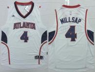 Revolution 30 Atlanta Hawks -4 Paul Millsap White Stitched NBA Jersey