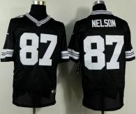 Nike Green Bay Packers #87 Jordy Nelson Black Shadow Men's Stitched NFL Elite Jersey
