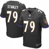 Nike Ravens -79 Ronnie Stanley Black Alternate Men Stitched NFL New Elite Jersey