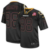 Nike Redskins -98 Brian Orakpo Lights Out Black With 80TH Patch Stitched NFL Elite Jersey