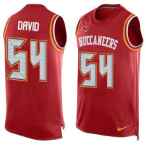 Nike Buccaneers -54 Lavonte David Red Team Color Stitched NFL Limited Tank Top Jersey