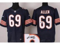 Nike Chicago Bears 69 Jared Allen Blue Signed Elite NFL Jerseys