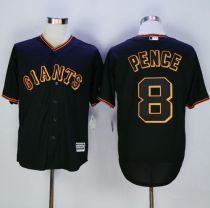 San Francisco Giants #8 Hunter Pence Black New Cool Base Fashion Stitched MLB Jersey