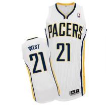 Indiana Pacers -21 David West White Home Stitched NBA Jersey