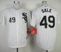 Chicago White Sox -49 Chris Sale White With Black Strip Stitched MLB Jersey
