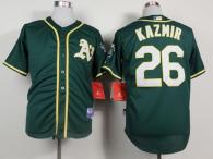 Oakland Athletics #26 Scott Kazmir Green Cool Base Stitched MLB Jersey