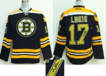 Boston Bruins -17 Milan Lucic Black Autographed Stitched NHL Jersey