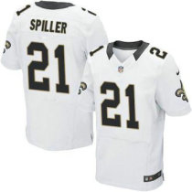 Nike New Orleans Saints -21 C J Spiller White Stitched NFL Elite Jersey