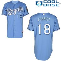 Kansas City Royals -18 Ben Zobrist Light Blue Alternate 1 Cool Base Stitched MLB Jersey