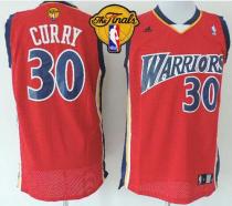 Golden State Warriors -30 Stephen Curry Red Throwback The Finals Patch Stitched NBA Jersey