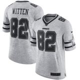 Nike Cowboys -82 Jason Witten Gray Stitched NFL Limited Gridiron Gray II Jersey