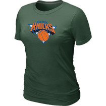 New York Knicks Big Tall Primary Logo Black Women T-Shirt (5)