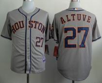 Houston Astros #27 Jose Altuve Grey Cool Base Stitched MLB Jersey