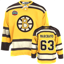 Boston Bruins -63 Brad Marchand Winter Classic Yellow Stitched NHL Jersey