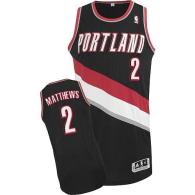 Revolution 30 Portland Trail Blazers -2 Wesley Matthews Black Stitched NBA Jersey