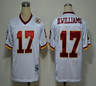 Mitchell and Ness 50TH Redskins -17 D Williams White Stitched NFL Jersey