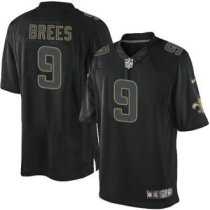 Nike Saints -9 Drew Brees Black Stitched NFL Impact Limited Jersey