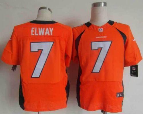 Nike Denver Broncos #7 John Elway Orange Team Color Men's Stitched NFL Elite Jersey