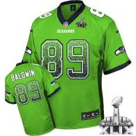 Nike Seattle Seahawks #89 Doug Baldwin Green Super Bowl XLIX Men's Stitched NFL Elite Drift Fashion