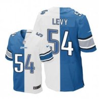 Nike Lions -54 DeAndre Levy Blue White Stitched NFL Elite Split Jersey