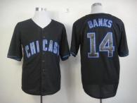 Chicago Cubs -14 Ernie Banks Black Fashion Stitched MLB Jersey