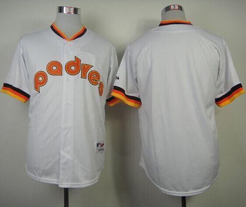 San Diego Padres Blank White 1984 Turn Back The Clock Stitched MLB Jersey