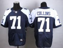 Nike Dallas Cowboys #71 La'el Collins Navy Blue Thanksgiving Throwback Men's Stitched NFL Elite Jers