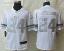 Nike Minnesota Vikings -84 Cordarrelle Patterson White NFL Limited Platinum Jersey