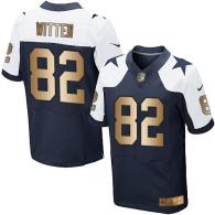 Nike Cowboys -82 Jason Witten Navy Blue Thanksgiving Throwback Stitched NFL Elite Gold Jersey