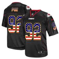 Nike Kansas City Chiefs #92 Dontari Poe Black Men's Stitched NFL Elite USA Flag Fashion Jersey