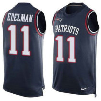 Nike New England Patriots -11 Julian Edelman Navy Blue Team Color Stitched NFL Limited Tank Top Jers