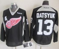 Detroit Red Wings -13 Pavel Datsyuk Black Practice Stitched NHL Jersey