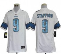Nike Lions -9 Matthew Stafford White Stitched NFL Game Jersey