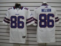 Nike Bills -86 David Nelson White Stitched NFL Elite Jersey