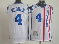 Sacramento Kings -4 Chris Webber White Throwback Stitched NBA Jersey