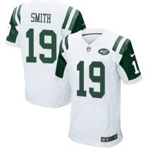 Nike New York Jets -19 Devin Smith White Men's Stitched NFL Elite Jersey