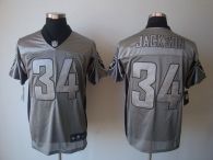 Nike Oakland Raiders #34 Bo Jackson Grey Shadow Men's Stitched NFL Elite Jersey