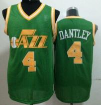 Utah Jazz -4 Adrian Dantley Green Throwback Stitched NBA Jersey